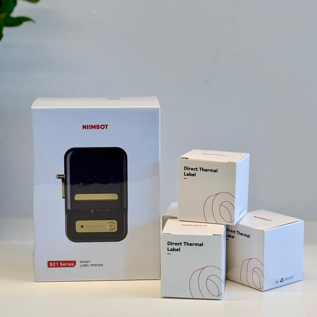 Etikettskrivare + etikettrullar niimbot