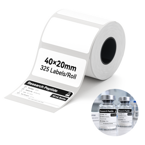 Vita etiketter - 40 x 20 mm (325-pack)