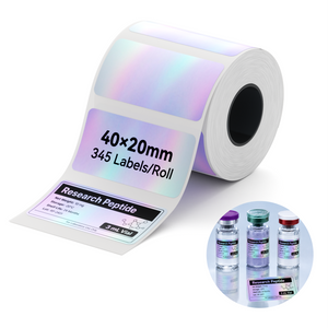 Etiketter Laser silver - 40 x 20 mm (345-pack)