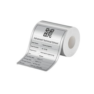 Niimbot Etikettrulle - Borstad Silver 50 x 90 mm, 60 st (M-serie)