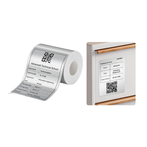 Niimbot Etikettrulle - Borstad Silver 50 x 90 mm, 60 st (M-serie)