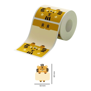 Rund flerfarget 41 x 41 mm