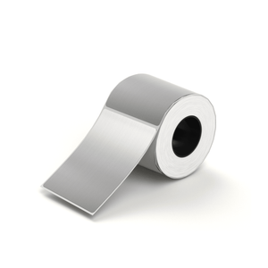 Etiketter i borstad Silver - 50 x 70 mm (80-pack)