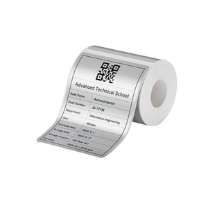 Niimbot Etikettrulle - Borstad Silver 50 x 90 mm, 60 st (M-serie)