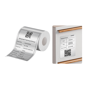 Niimbot Etikettrulle - Borstad Silver 50 x 90 mm, 60 st (M-serie)