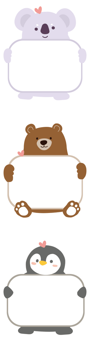 Etiketter djurriket - 51 x 60 mm (125-pack)