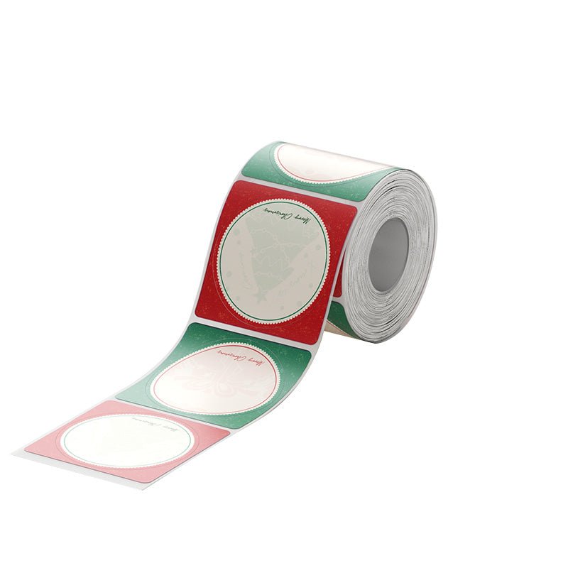 Niimbot Etikettrulle - Snow Gift, runda 50 x 50 mm, 145 st - LabelMate