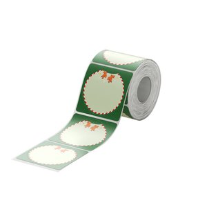 Runda jul-etiketter Renar - 49 mm (150-pack)