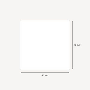 Vita etiketter med raka kanter - 70 x 70 mm (105-pack)